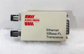 Et-10fl Addtron Ethernet 10base-fl Transceiver Fiber Optic To Db15 Male Unused