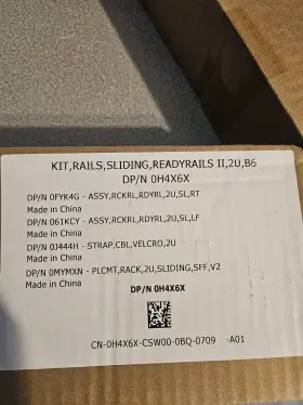 0h4x6x Dell H4x6x Kit Rails Sliding Readyrails Ii 2u B6 New In Box 24v27 61kcy