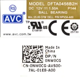 Dfta0456b2h Dell Nw0cg 2 Poweredge Server Fan For R440 Avc 12vdc 1.5a #2