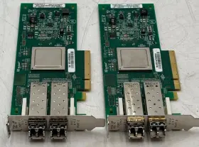Qle2562l-del Dell Lot Of 2 Rw9kf Qlogic 8gb/s Dual-port Fc Hba Adapter With Sfps