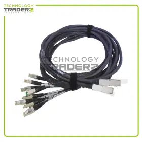 038-003-706 Emc Lot Of 2 4.5m Qsfp To 4x Hssdc2 Fibre Cable Pulled