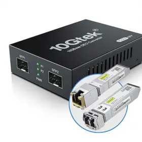 Enmc-10get-sfp Enet Enmc10getsfp 10gbase Copper To Fiber Media Converter With One Sfp S