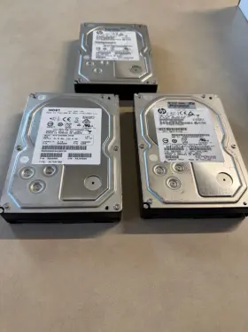 Hus724030als640 Hitachi Lot Of 3x 3tb 7.2k Sas 3.5 Inch Hard Drives