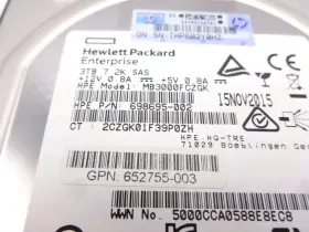 653959-001 Hp 3tb 6gbps 7.2k Sas 3.5 Inch Large Form Factor Hard Drive #2