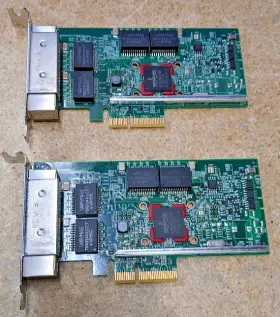 00rx898 Ibm Lot Of 2 Quad-port 1gbe Pcie Network Adapters Pci Low Profile