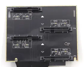 120-00006j-042r Lenovo 4-slot Sata/sas Backplane Board P/n Tested Working #2