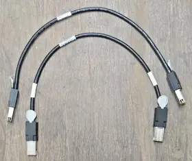 L45593-e103-d05 Leoni Lot Of 2 L45593-e103-d5 .5m Bladestack Stacking Cable