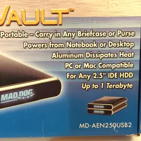 Mad Dog 833054998586 Multimedia Mega Vault 2.5 Inch Anodized Hard Drive Case/enclosure Usb 2.0 #2