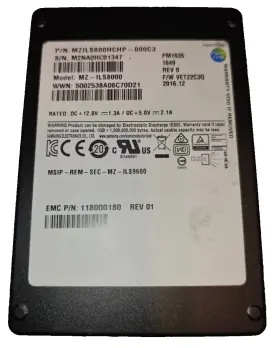 Mzils800hchp-000c3 Samsung 800gb 12gbps Sas 2.5in Emc P/n 118000180