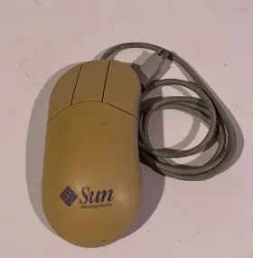 370-3631 Sun Microsystems Type-6 Mouse Mini-din Connector 3 Button - Yellowed