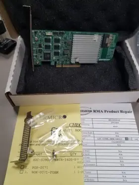 Aoc-s3908l-h8ir-16dd-o Supermicro Ac 8 Int 12gb/s Ports X8 Gen4 Roc Lp Used