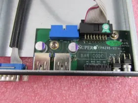 Fp829b-u3 Supermicro Led Usb Com Port Power Button Switch Board With Cable And Tray #3