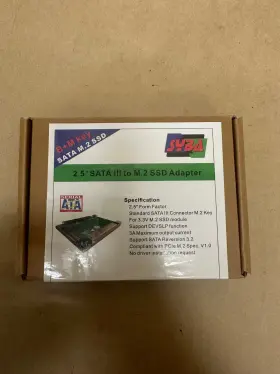 Sy-ada40087 Syba 2.5 Inch Sata 3 To M.2 Ssd Adapter New Factory Sealed