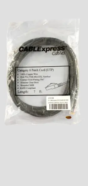 Universal 721718523178 New 7ft Cat6 Rj45 Ethernet Lan Network Patch Cable Utp Stranded Copper 24awg