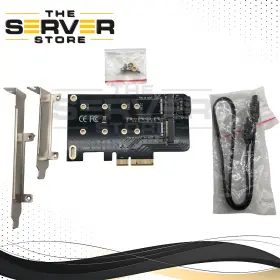 M2adptfmbkey Valuegist Dual M.2 Nvme/sata Ssd To Pcie 3.0 X4 Adapter Card