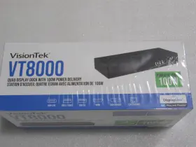 Vt8000 Visiontek Sealed Quad Display Link 4k Dock Station With 100w Power Delivery