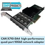Intel Can X710-DA4 / EX710DA4G1P5 High-performance Quad-port 10GBE Network Adapt. Fixed Price $157.00.
