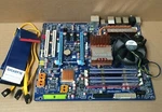 Gigabyte GA-X38-DS4,LGA775, Atx Motherboard W/CORE2DUO CPU/8GB(4X2GB) Ram Cables. Fixed Price $169.00.