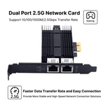 Dual Port 2.5GB Network Card Pcie X1 To RJ-45 Intel I226 Controller Nic Adapter. Fixed Price $39.99.