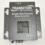 Transition Networks CPSMC0100-2XX Single Slot Chassis Media Converter Untested. Fixed Price $28.00.
