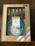 New Fs 2M 7' 100G QSFP28 - 4 X 25G Active Optical Breakout Cable Switch. Fixed Price $89.99.