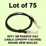 Lot Of Pcs Optech 10G Sfp+ Direct Attach Copper Cable 3M OPSFPP-T03-PEB #75. Fixed Price $703.99.