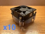 Lot Of (10) Dell Lga 1155/1150/1151/1200 Cpu Cooler Alumium Heatsink/fan 4-PIN. Fixed Price $47.77.
