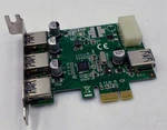 Syba SD-PEX20080 Usb 3.0 Pci-e Card 3+1 Port. Fixed Price $19.99.